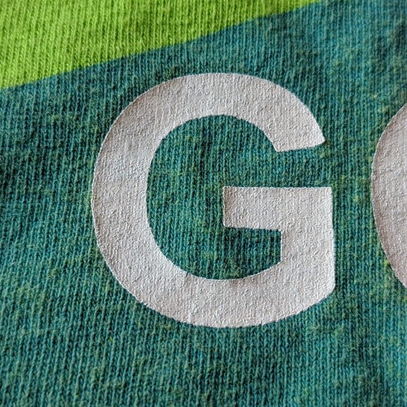 GOLF WANG Tiger Stripe Green Blue Tee RARE Sz XL - Picture 6 of 11